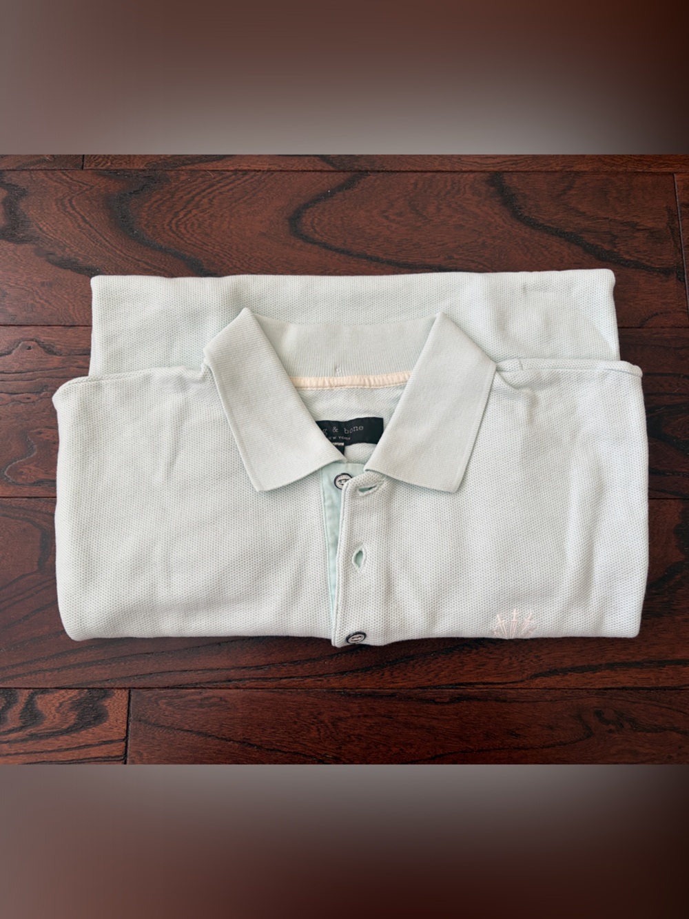 rag & bone Men's Light Mint Polo Shirt
